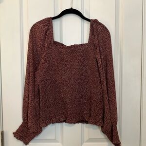 Madewell Lucie Bubble Sleeve Smocked Top In Cottage Garden